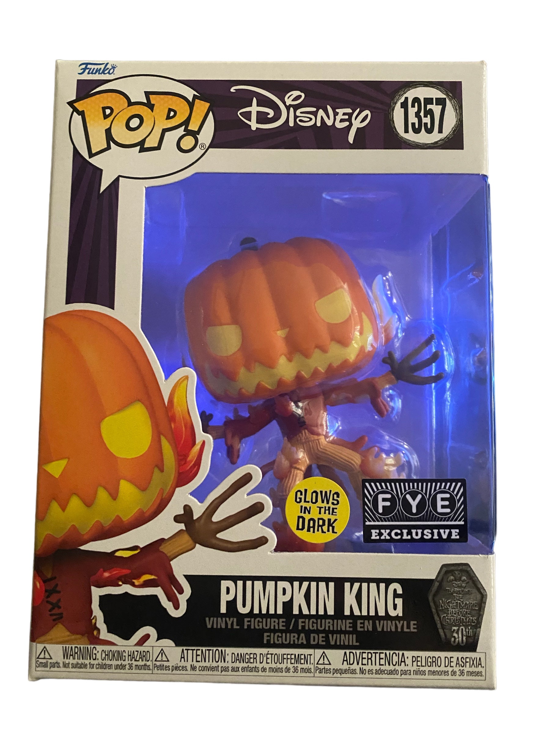 Disney Nightmare Before Christmas Pumpkin King Glow in the Dark Exclus –  Topshoptoys