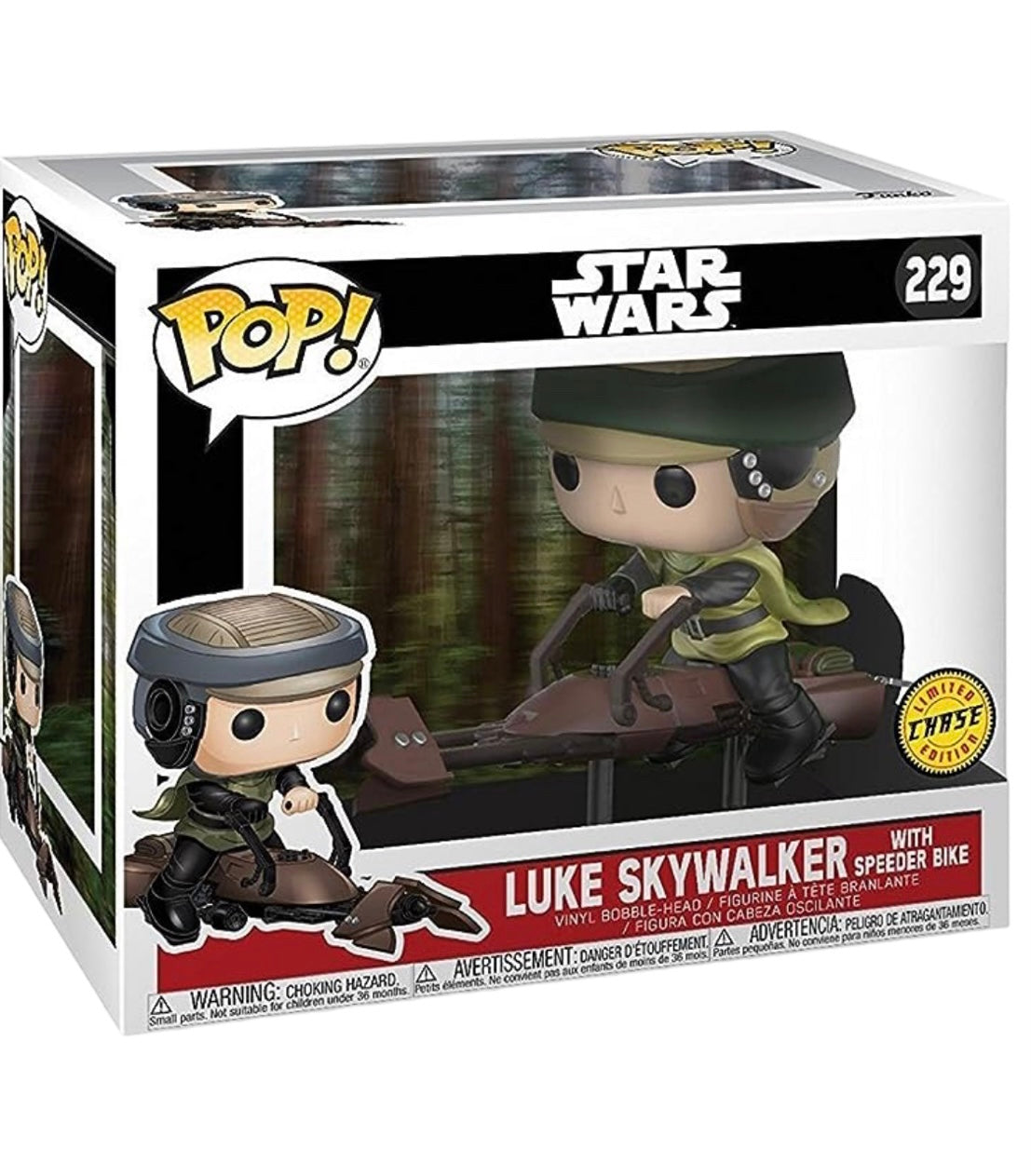 Star Wars Luke Skywalker with Speeder Bike Chase Funko Pop!