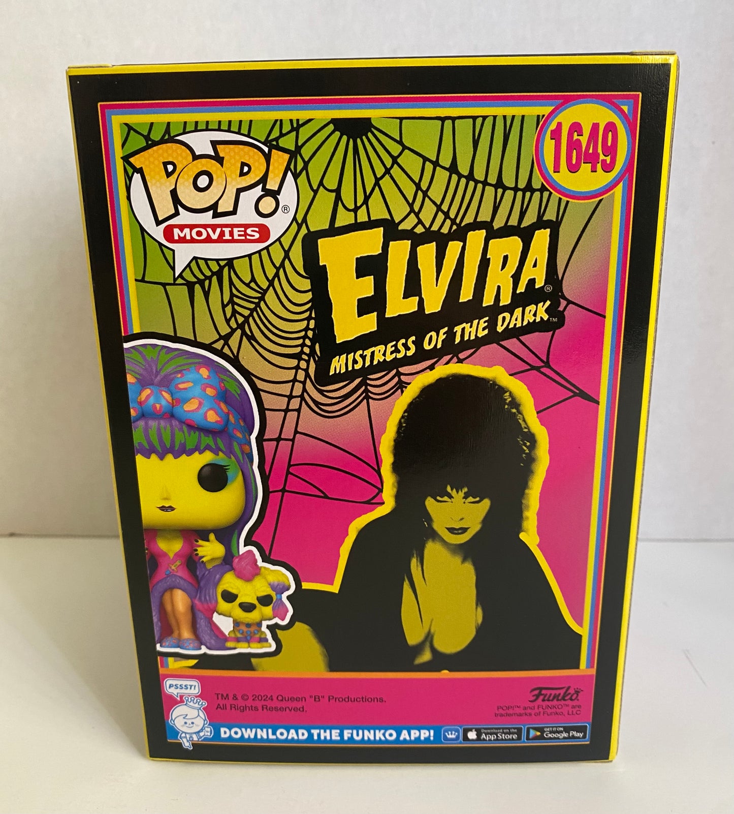 Funko Pop! Elvira & Gonk Blacklight Hollywood Exclusive with Celebrity Sticker Funko Pin & Poster