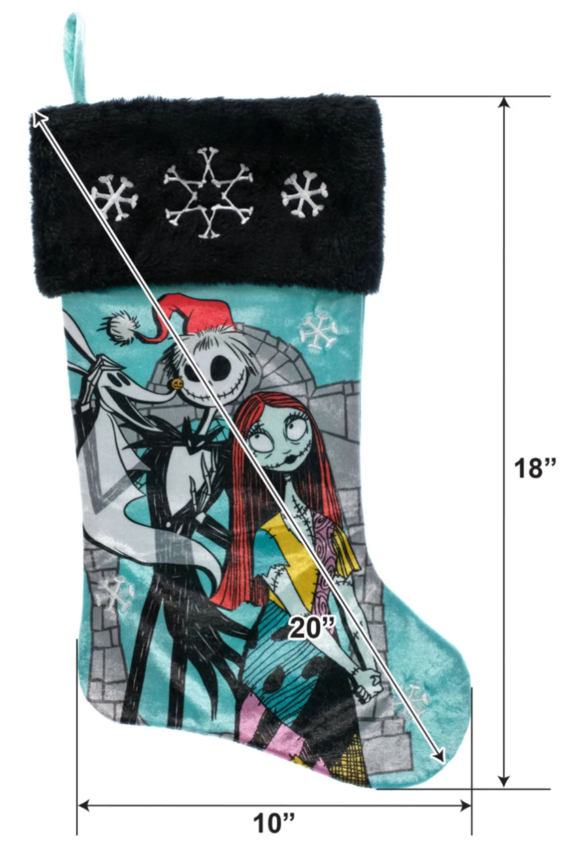 Disney, The Nightmare Before Christmas, Jack Skellington 18 inch Christmas Stocking