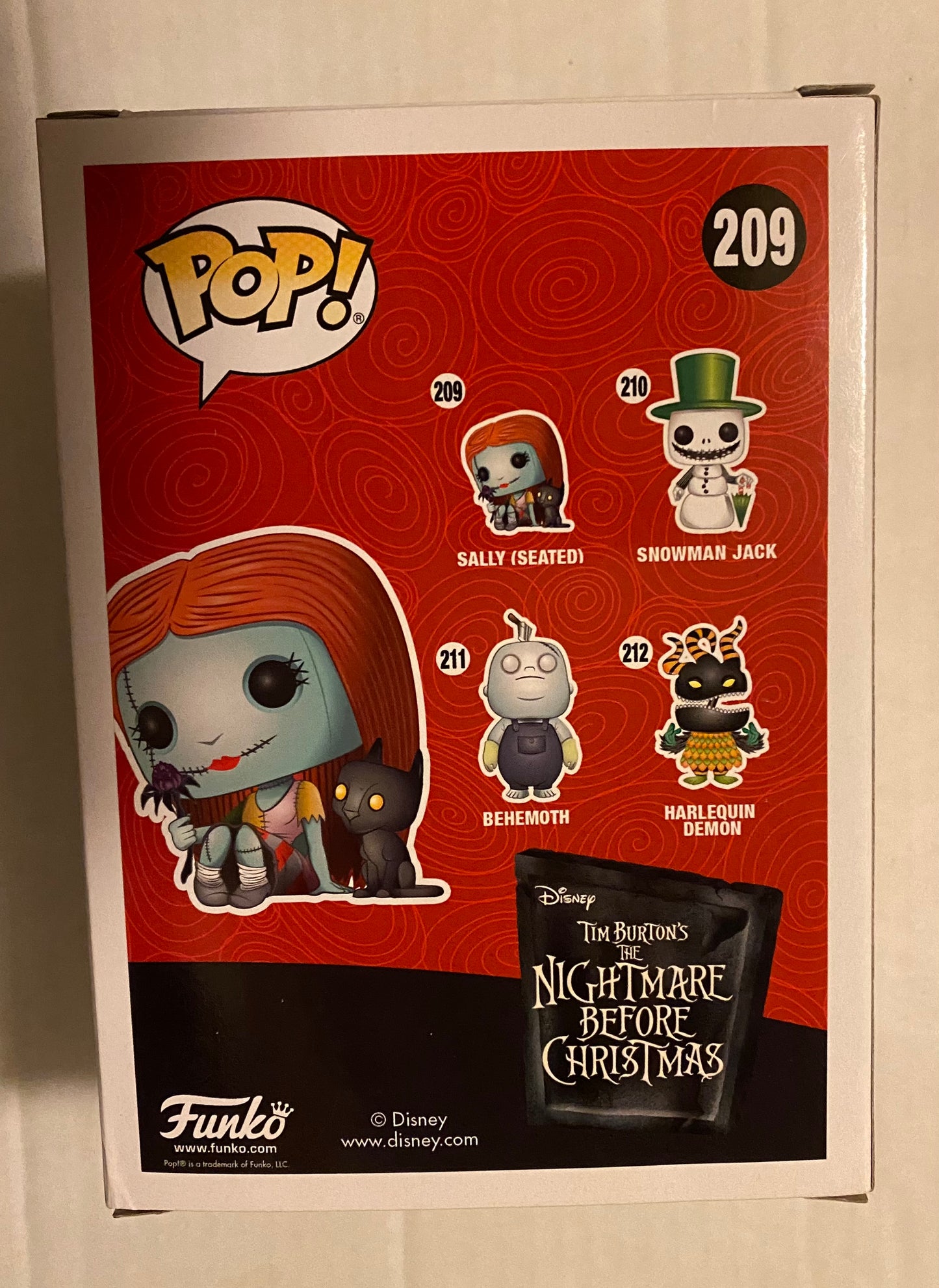 Nightmare Before Christmas Sally Seated GITD Flocked Cat exclusive Funko Pop Damaged