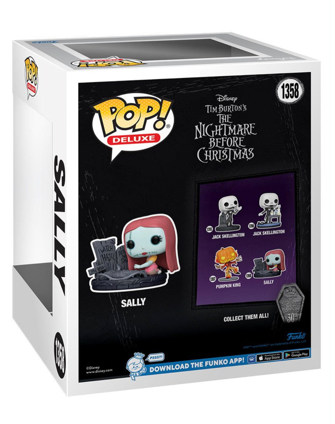 Disney Nightmare Before Christmas 30th Anniversary Sally with Gravestone Deluxe Funko Pop!