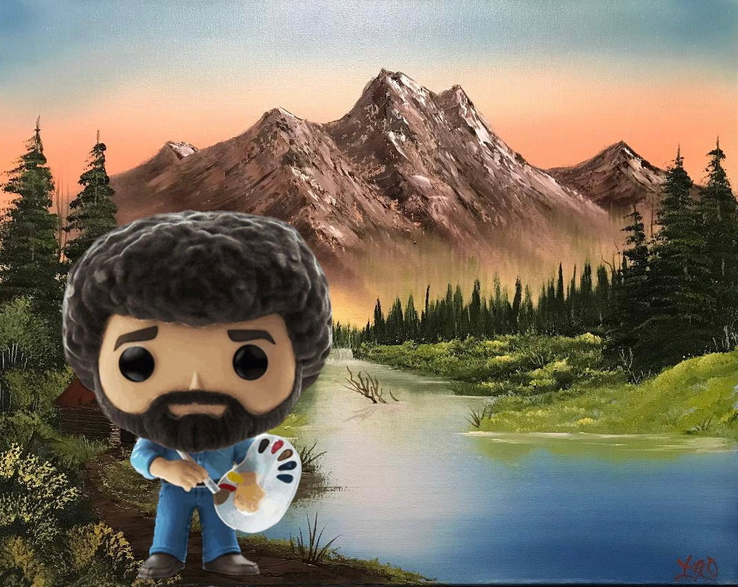 Flocked Bob Ross Exclusive Funko Pop!