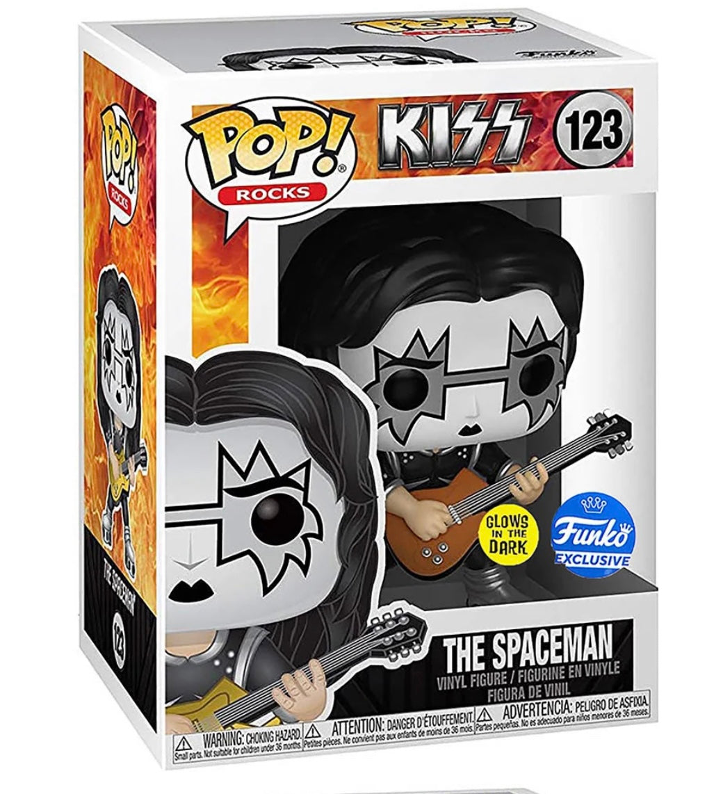 Kiss rock band set of 4 Exclusive Glow In The Dark Funko Pop Set