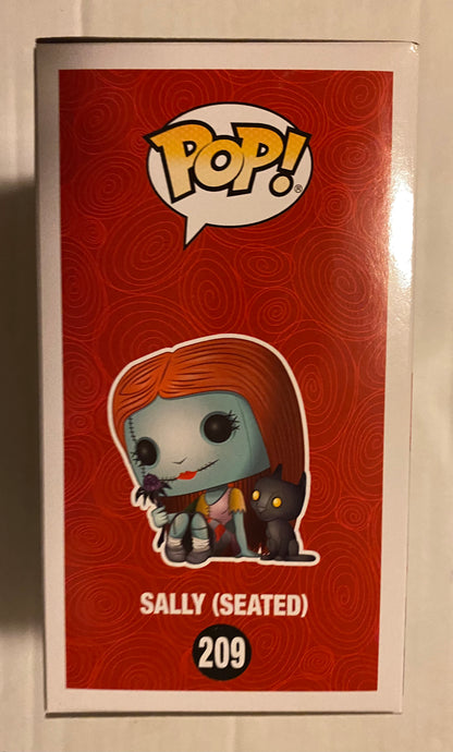 Nightmare Before Christmas Sally Seated GITD Flocked Cat exclusive Funko Pop Damaged