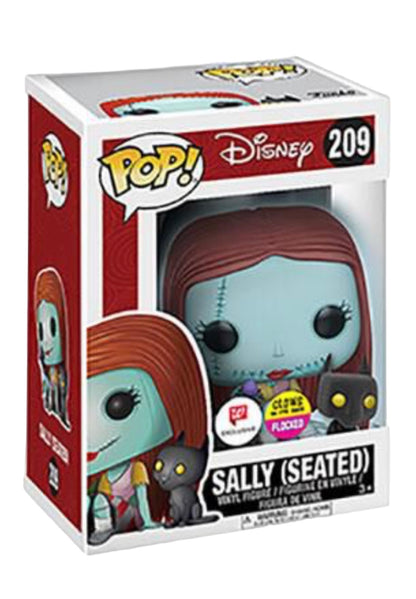 Nightmare Before Christmas Sally Seated GITD Flocked Cat exclusive Funko Pop Damaged