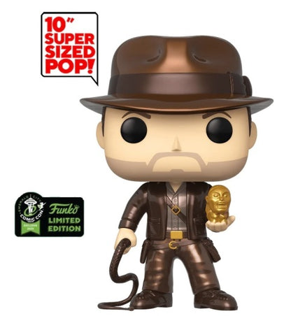 Indiana Jones Metallic 10" Funko Pop! 2020 EEEC Exclusive Con Sticker