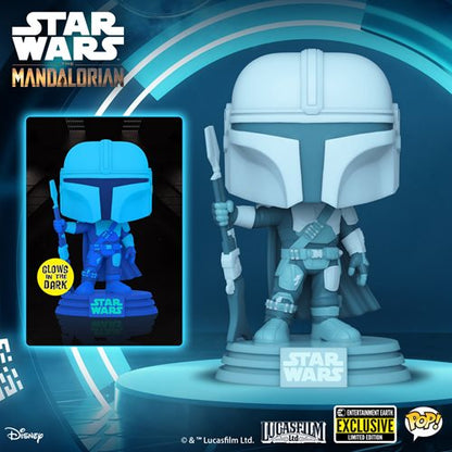 Star Wars: The Mandalorian Hologram Glow in the Dark Pop! Vinyl Figure - EE Exclusive