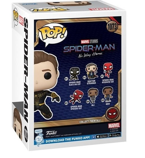 Unmasked Spider-Man Black Suit Pop! Chase Vinyl Figure - AAA Anime Exclusive