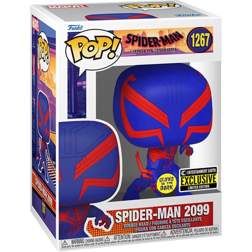 Spider-Man: Across the Spider-Verse Spider-Man 2099 Glow in the Dark Pop! Vinyl Figure -  EE Exclusive Pre-Order